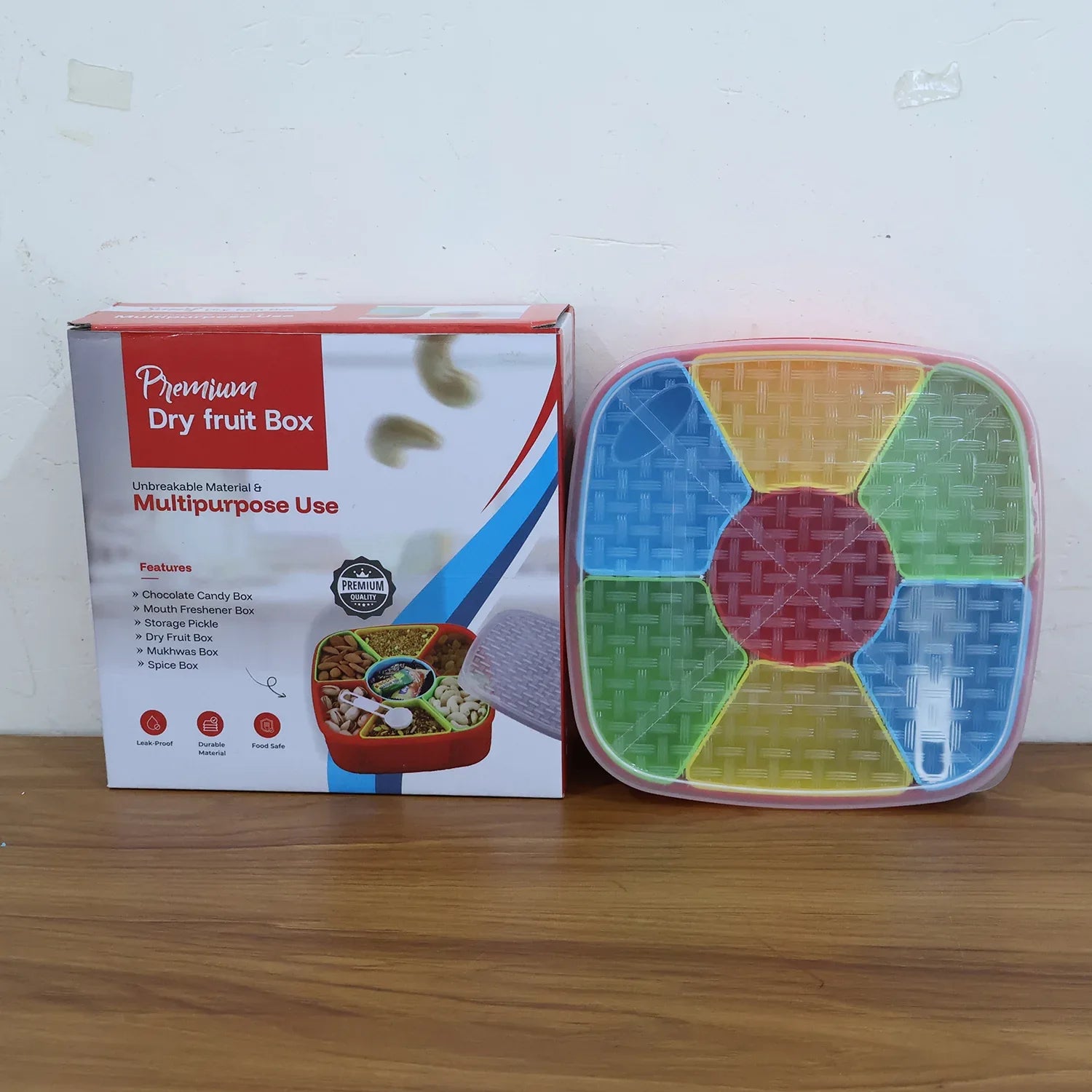 7 In 1 Dry Fruit Snack Box With Spoon - Zidbik