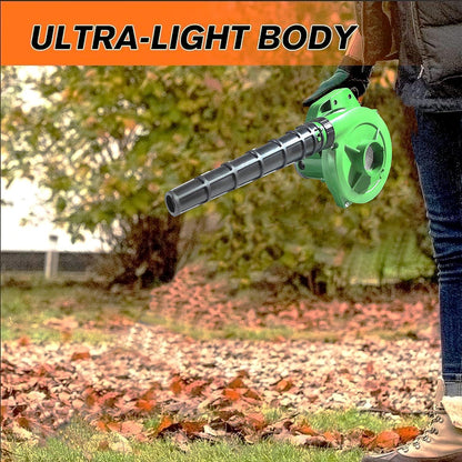3158 650v Blower Portable Rifel Range Heavy Duty Air Blower Electric Air Blower For Homeofficecarpccomputer Dustgaragepatiogarden Leaftrash Cleaning (350w 2.3 M3min 13000 Rpm Green) - Zidbik
