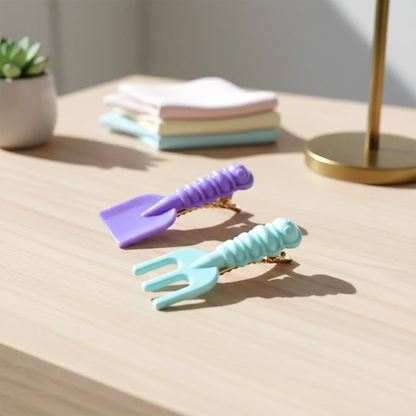 Cute Mini Tool-shape Decorative Hair Clips (4 Pc) - Zidbik