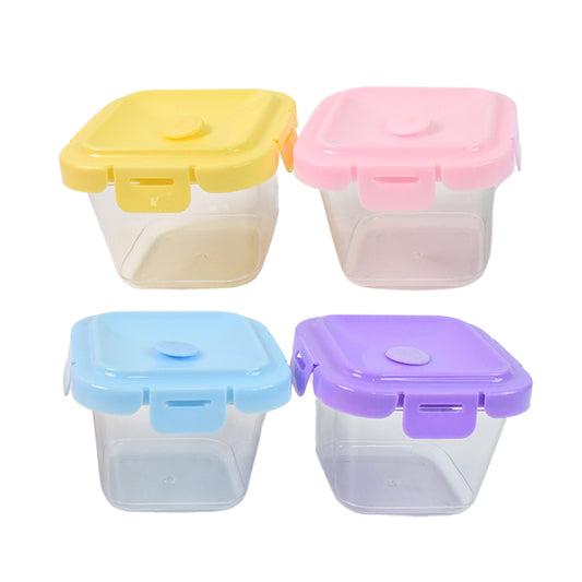 Plastic Food Storage Containers With Lid (4 Pcs Set  500 Ml) - Zidbik
