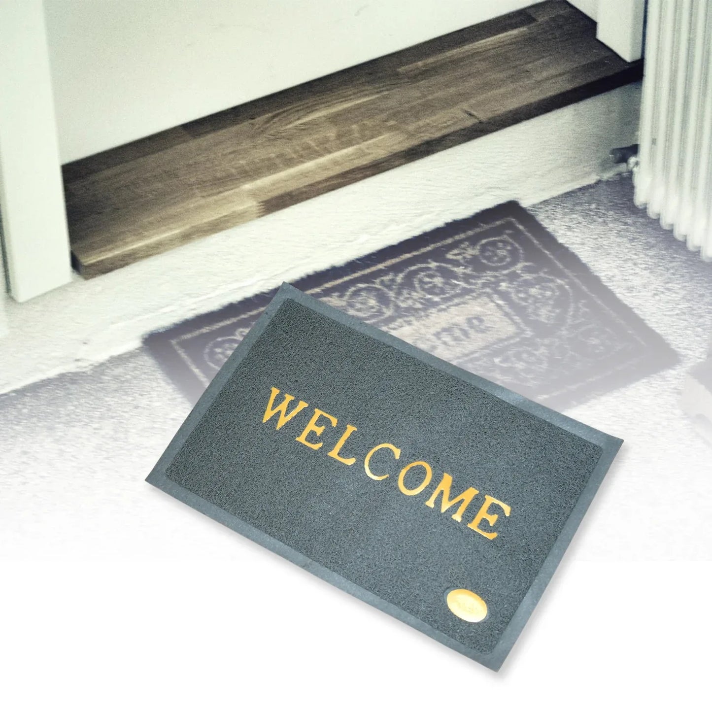 8822 Welcome Door Mat For Home Entrance Outdoor Mat Anti Slip Heavy Duty And Waterproof Easy To Clean For Entry For Bedroom Living Room (23x15 Inch) - Zidbik