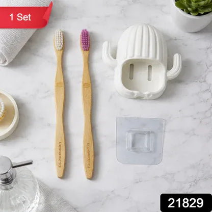 Premium Wall Mounted Toothbrush Holder Set (1 Set) - Zidbik