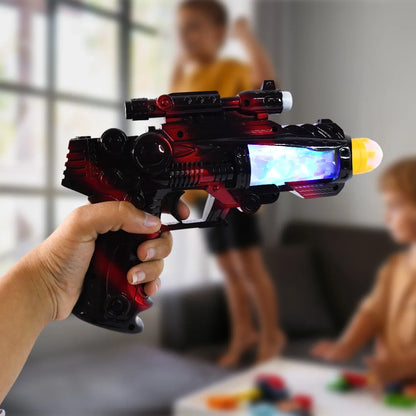 Ttg Led Flashing Sound Laser Toy Gun Battery Operated Space Gun With Lights Music - Zidbik