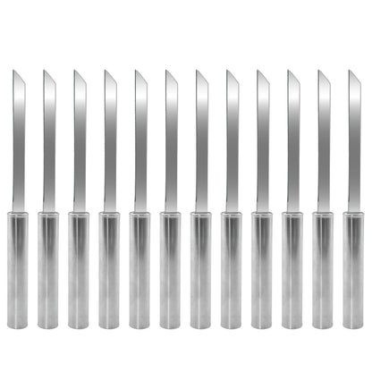 2579 Utility Knife Stainless Steel Blade With Strong Grip (Pack Of 12) - Zidbik