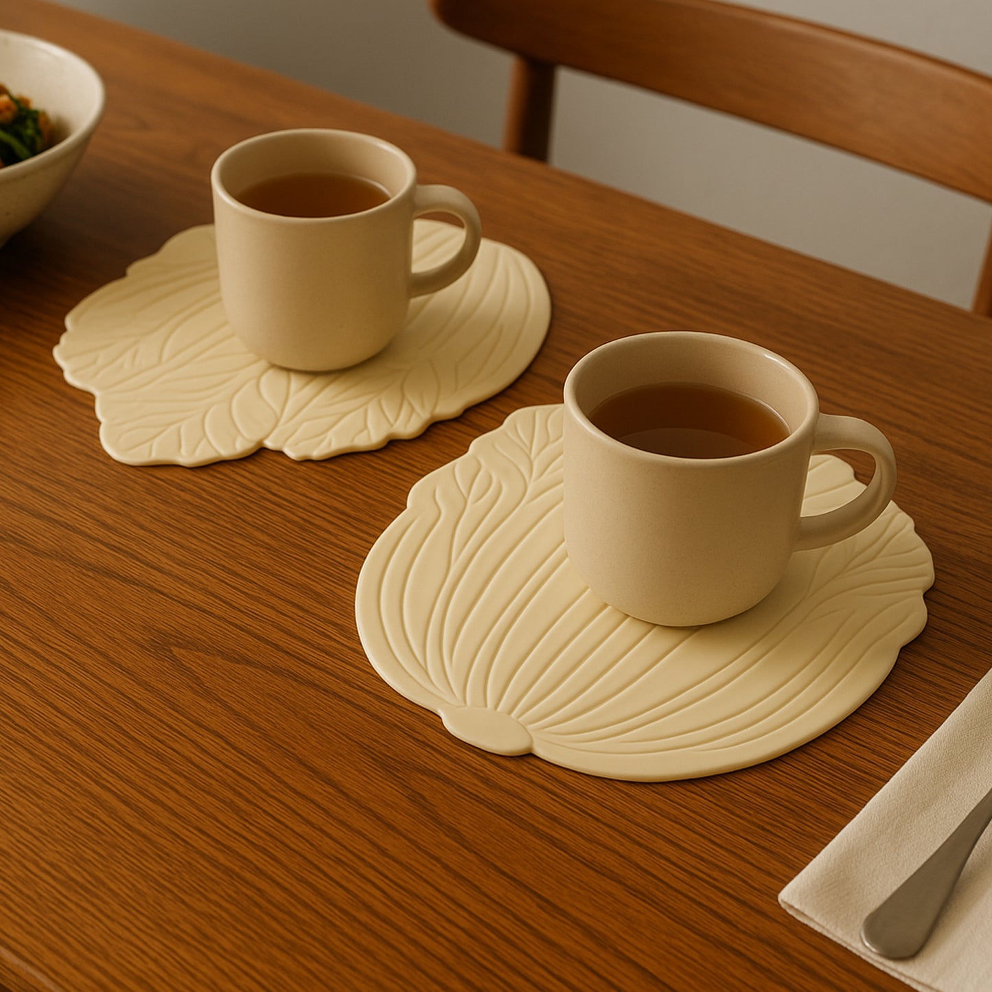 Silicone Leaf Design Coaster Set (2 Pc) - Zidbik