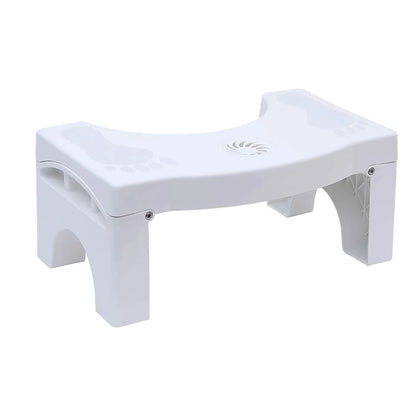 6005a Plastic Non-slip Folding Toilet Squat Stool - White Color - Zidbik