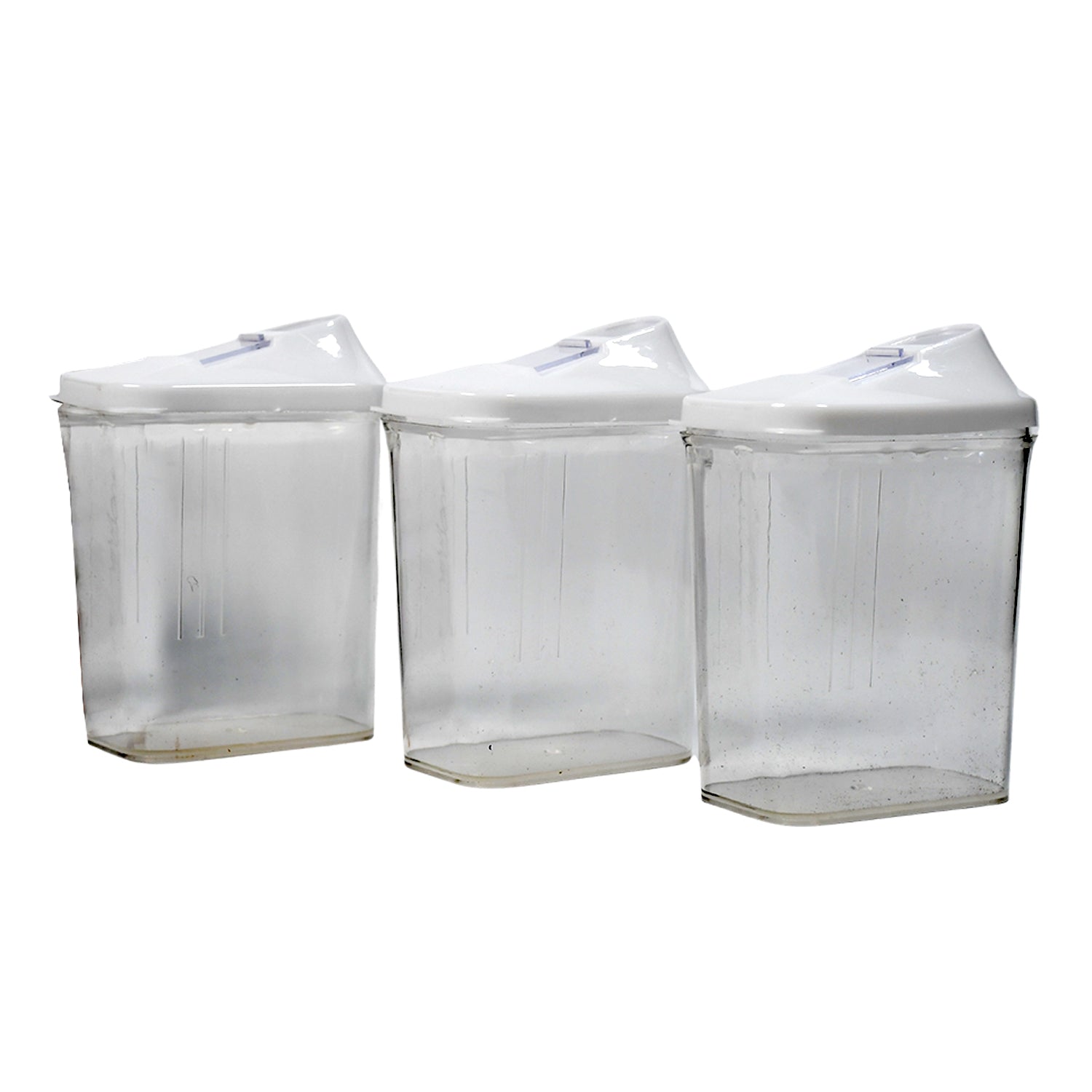 2782 Kitchen Storage Jars  Container Set 3pc  Transparent Jar Set For Home  Kitchen Use - Zidbik