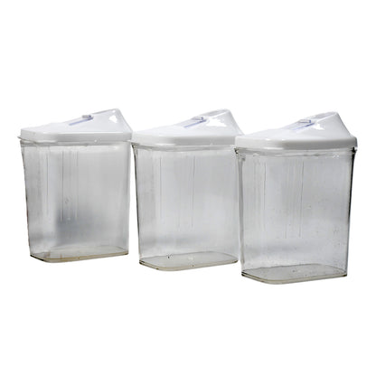 2782 Kitchen Storage Jars  Container Set 3pc  Transparent Jar Set For Home  Kitchen Use - Zidbik