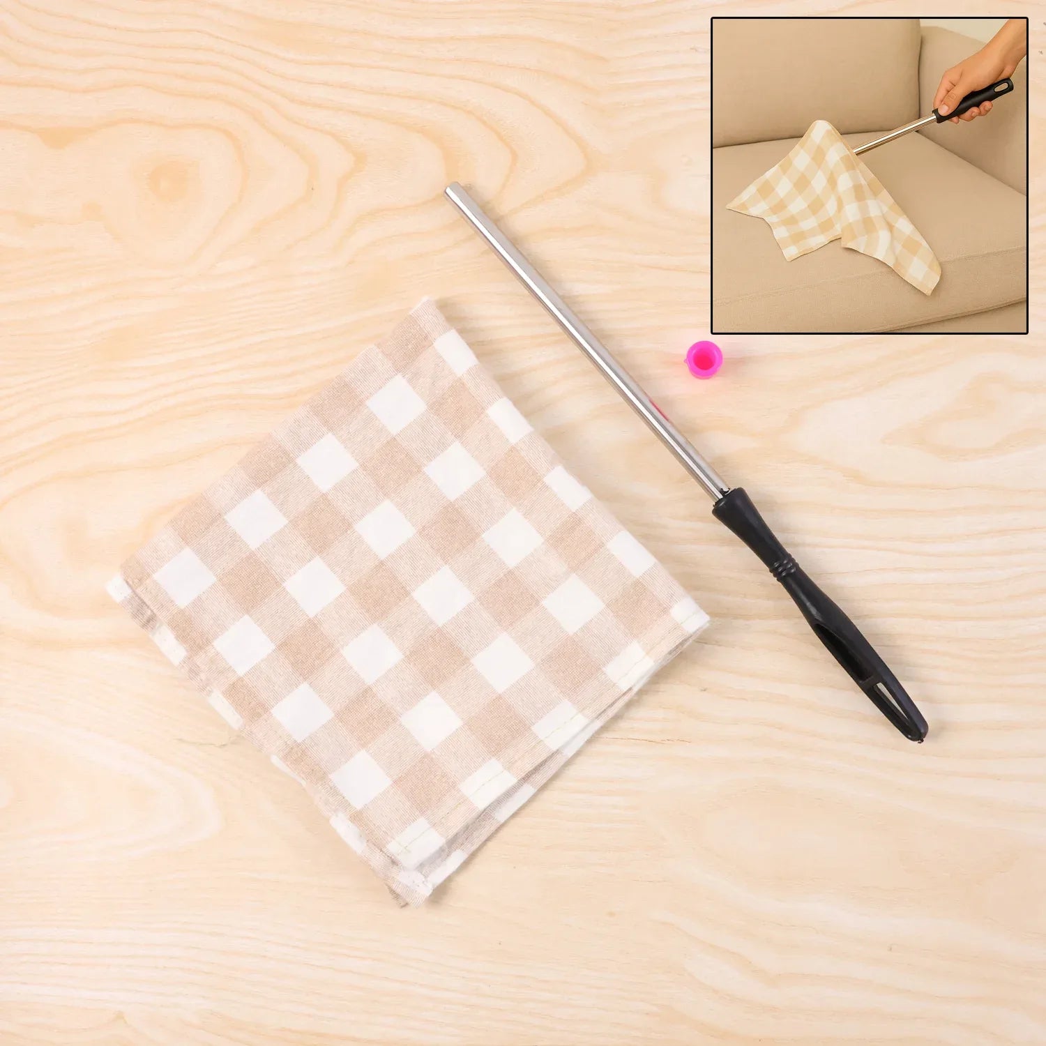 Non-extendable Dusting Cloth With Handle (1 Pc) - Zidbik