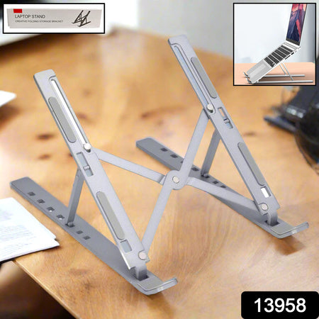 Metal Portable Laptop Stand With 7 Adjustable Angles (1 Pc) - Zidbik