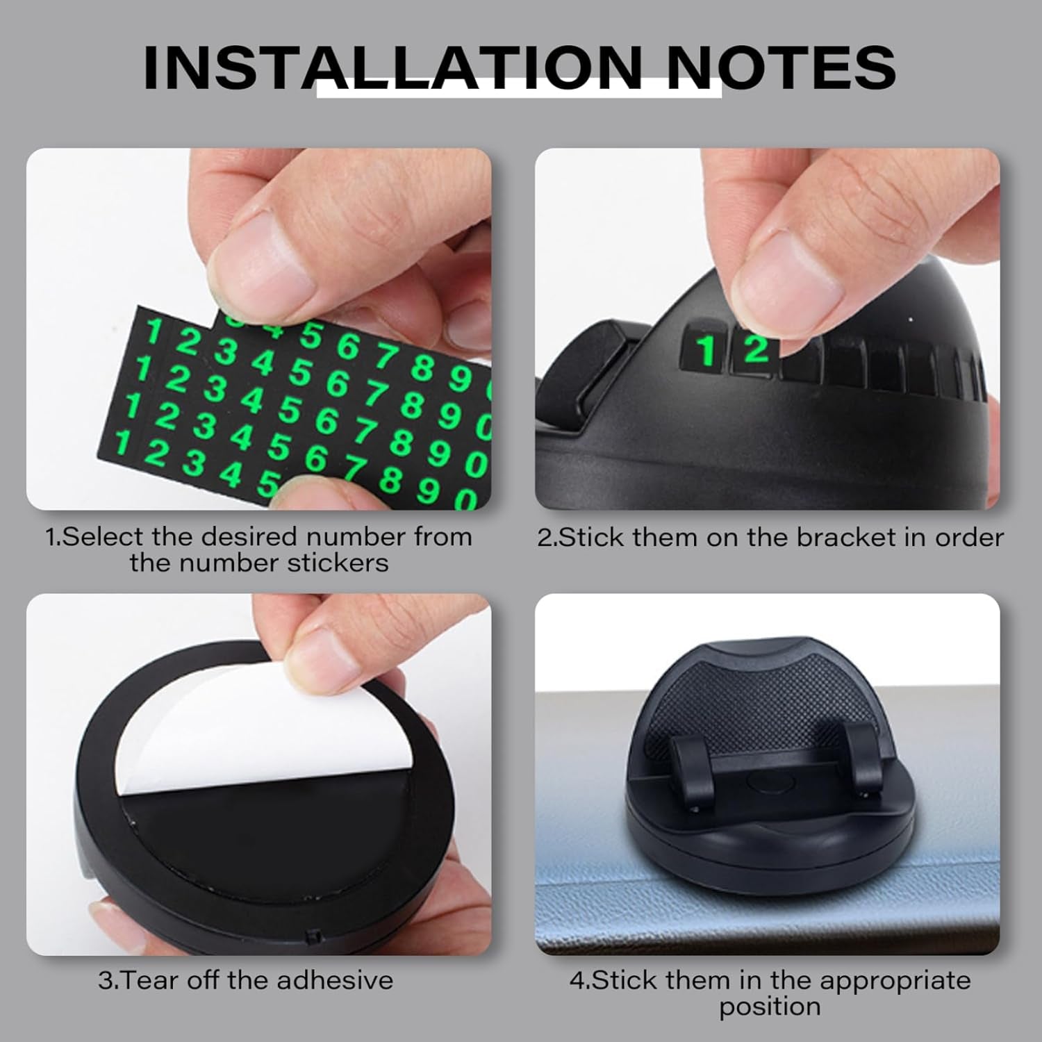 2 In 1 Car Anti-slip Mat Phone Holder Non Slip Sticky Phone Mount Holder (1 Set) - Zidbik