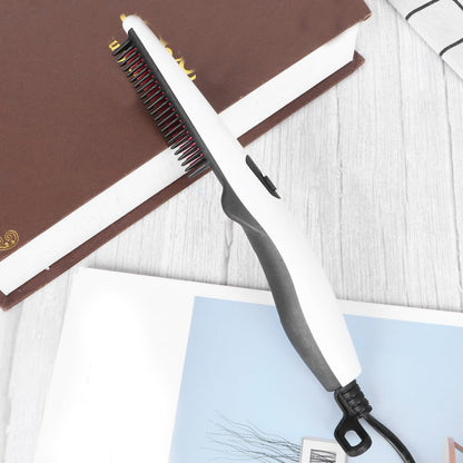 Electric Hair Straightening Comb Portable Straight Beard Comb (1 Pc) - Zidbik