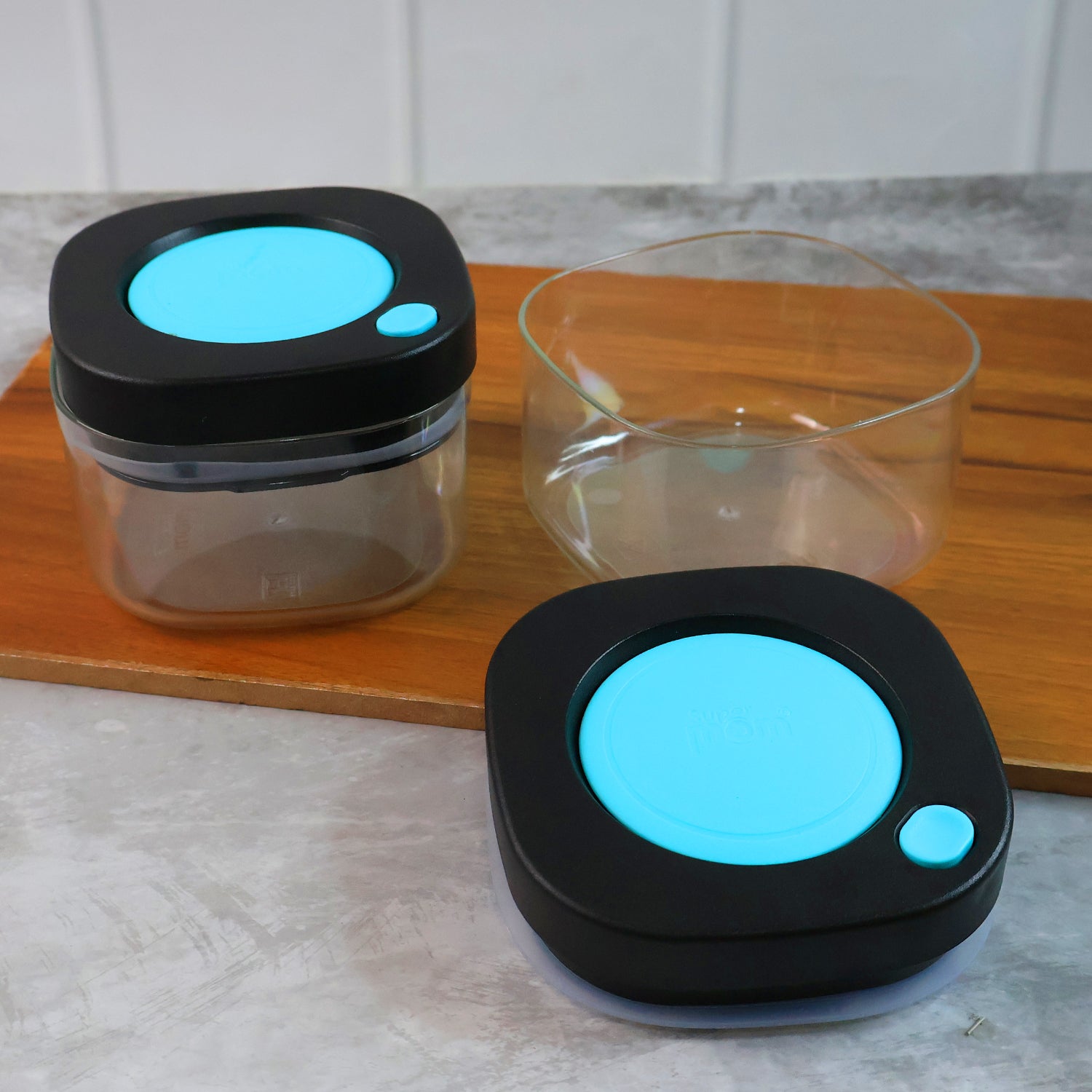 Supermom Airtight Kitchen Storage Containers  (2 Pc Set  500 Ml) - Zidbik