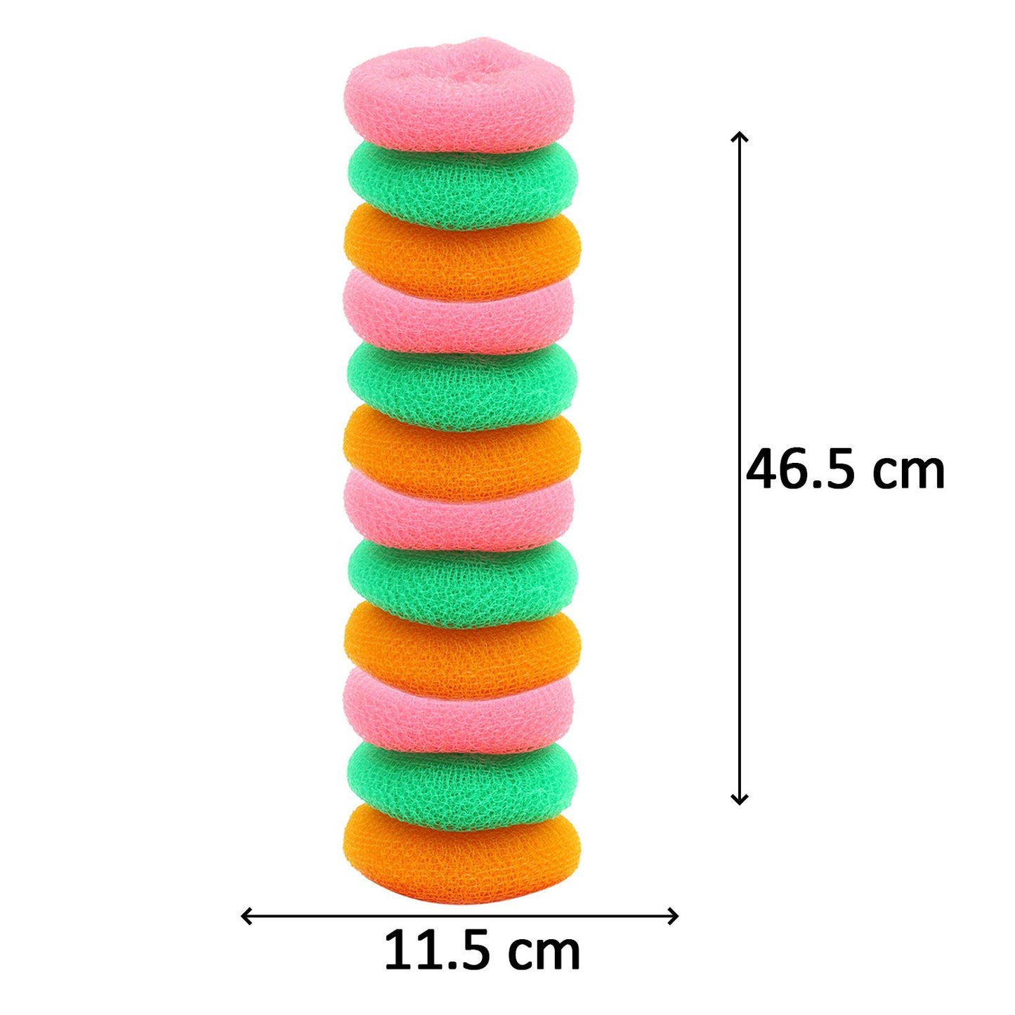 2594a Plastic Scrubber Round Nylon Scrubbers (12pcs Set) - Zidbik