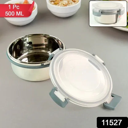 Apex Round Airtight Food Storage Container Approx 500 Ml (1 Pc) - Zidbik