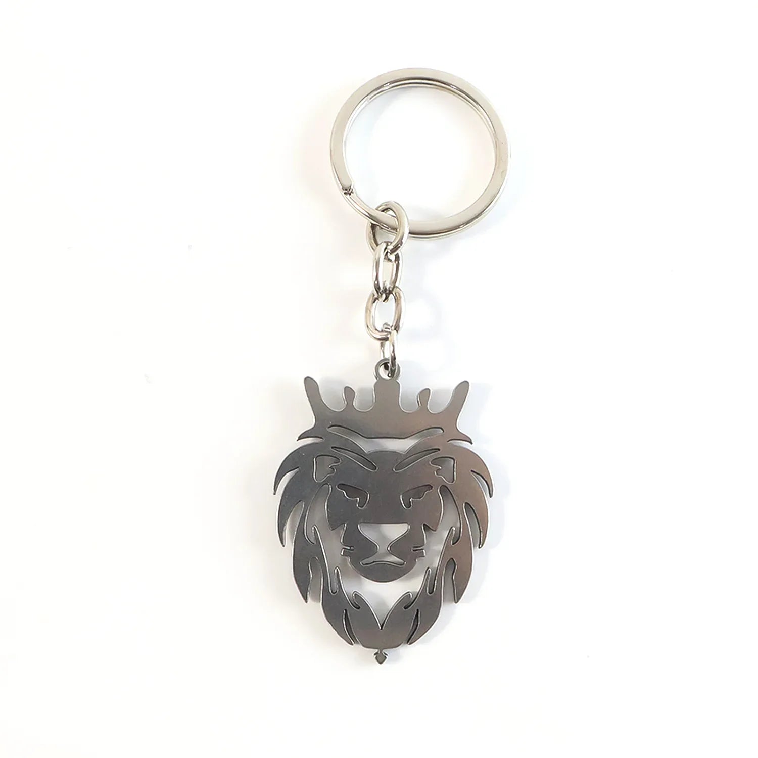 Stylish Metal Lion Head Keychain (1 Pc) - Zidbik