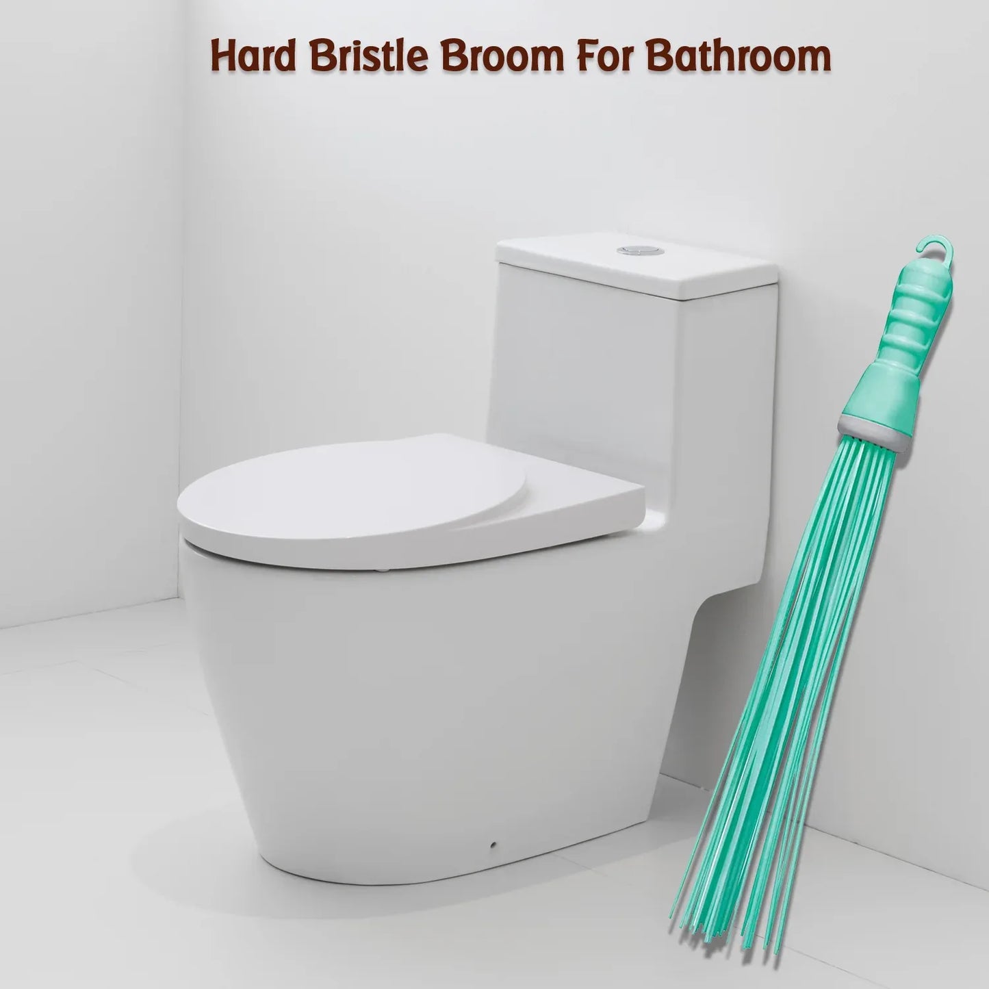 4024 Plastic Hard Bristle Broom For Bathroom Floor Cleaning And Scrubbing Wet And Dry Floor Cleaning - Zidbik