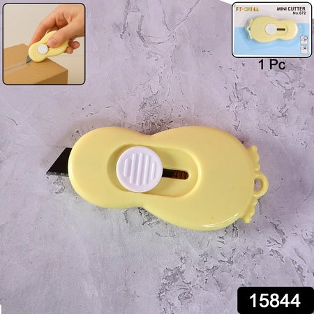 Compact Mini Safety Cutter With Retractable Blade - (1 Pc) - Zidbik