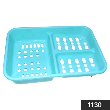 1130 3 In 1 Soap Keeping Plastic Case For Bathroom Use - Zidbik