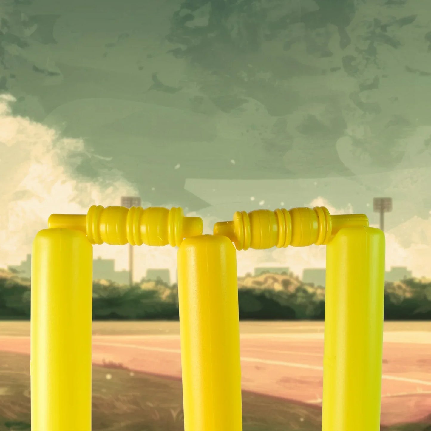 Big Cricket Kit Cricket Set With 1 Cricket Bat 1 Rubber Ball Bails 3 Stumps With Stand Base - Zidbik