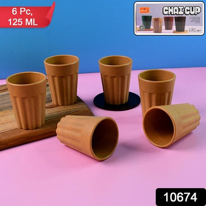 Konvex Traditional Chai Cups (125 Ml  6 Pc) - Zidbik