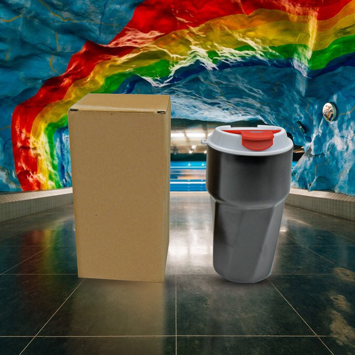 12516 Stainless Steel Vacuum Insulated Travel Mug Car Coffee Mug With Lid Reusable Thermal Cup For Coffee Car Travel Beach Camping Hiking Hunting Fishing Drinks Coffee Tea Mug Outdoor Home Office (1 Pc) - Zidbik