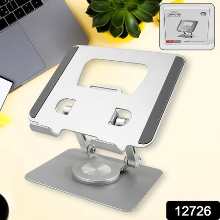 Aluminum Alloy 360rotating Bracket Adjustable Tablet Stand Portable Foldable Ergonomic Tablet Support - Zidbik