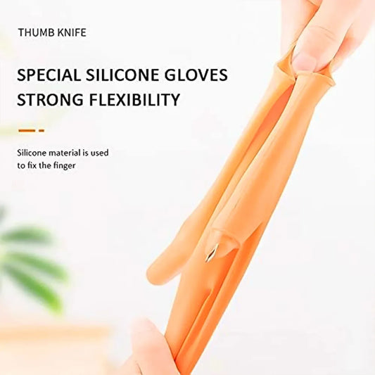 Gloves Silicone Thumb Knife Finger Protector - Zidbik