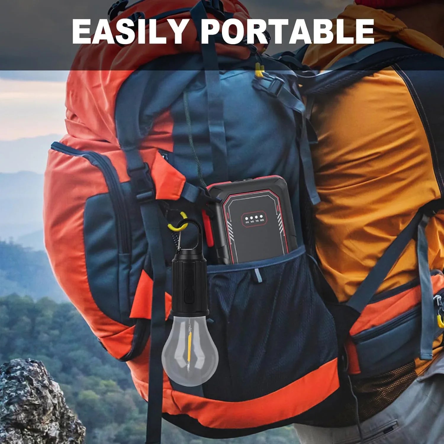12658 Rechargeable Camping Lights For Tents Led Camping Tent Lantern 3 Lighting Modes Tent Lamp Portable Emergency Camping Lights With Clip Hook For Camping Hiking Fishing Backpacking (1 Pc) - Zidbik