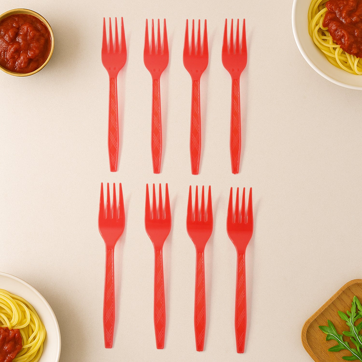 Premium Disposable Plastic Forks (1 Pc) - Zidbik