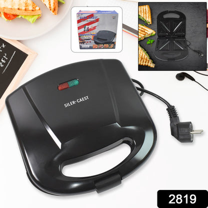 2819 Sandwich Maker Makes Sandwich Non-stick Plates Easy To Use With Indicator Lights - Zidbik