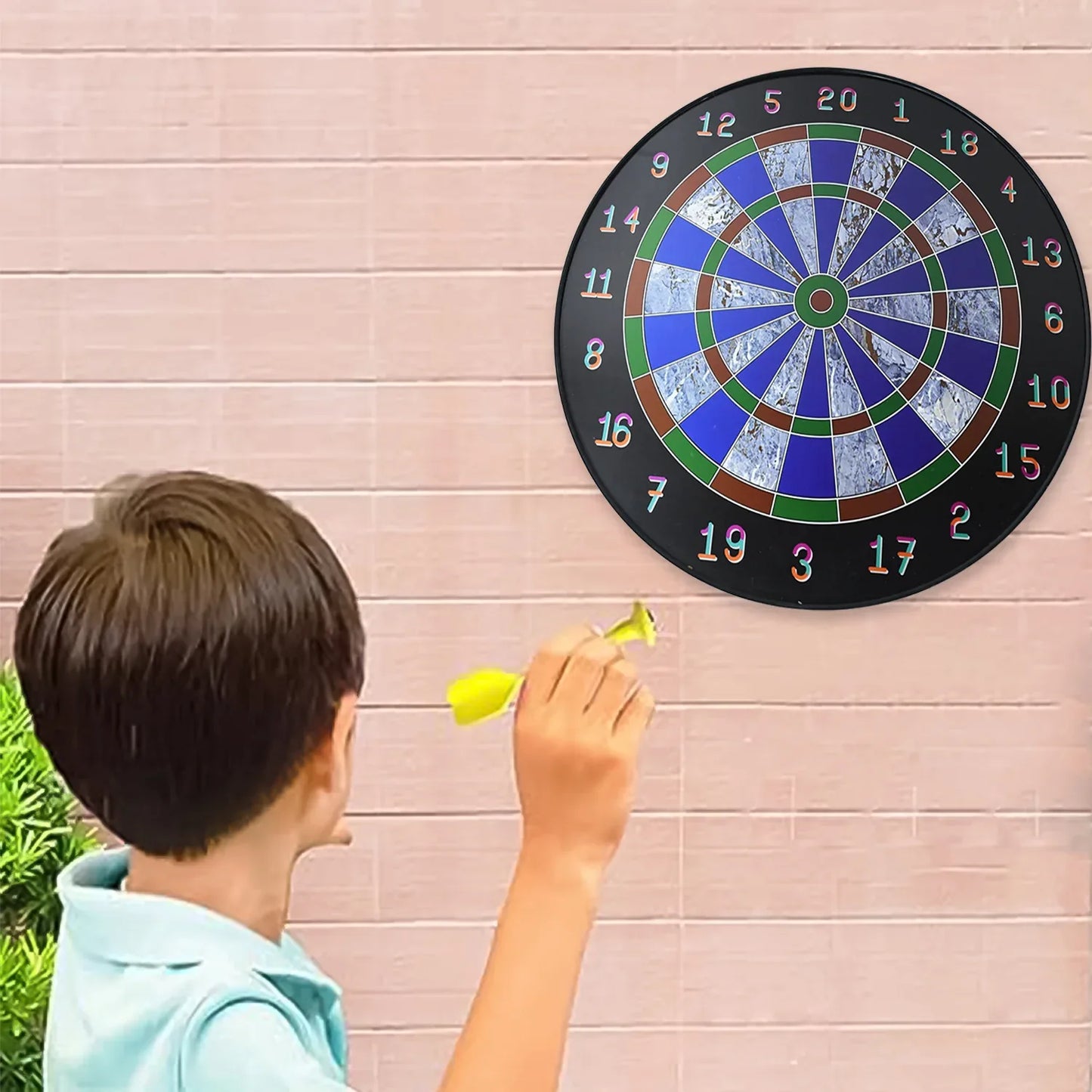 Magnetic Dart Board Game Set With 6 Soft-tip Darts - Zidbik