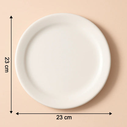 Plastic Round Dinner Serving Plate 23 Cm (1 Pc) - Zidbik