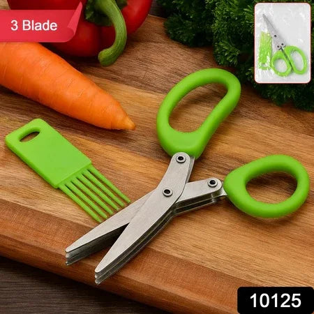 Premium 3-blade Multipurpose Kitchen Scissors With Cleaning Comb - Zidbik