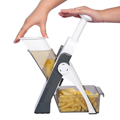 2803 Multi Functional Time Saving Adjustable Hand Press Vegetables Chopper - Zidbik