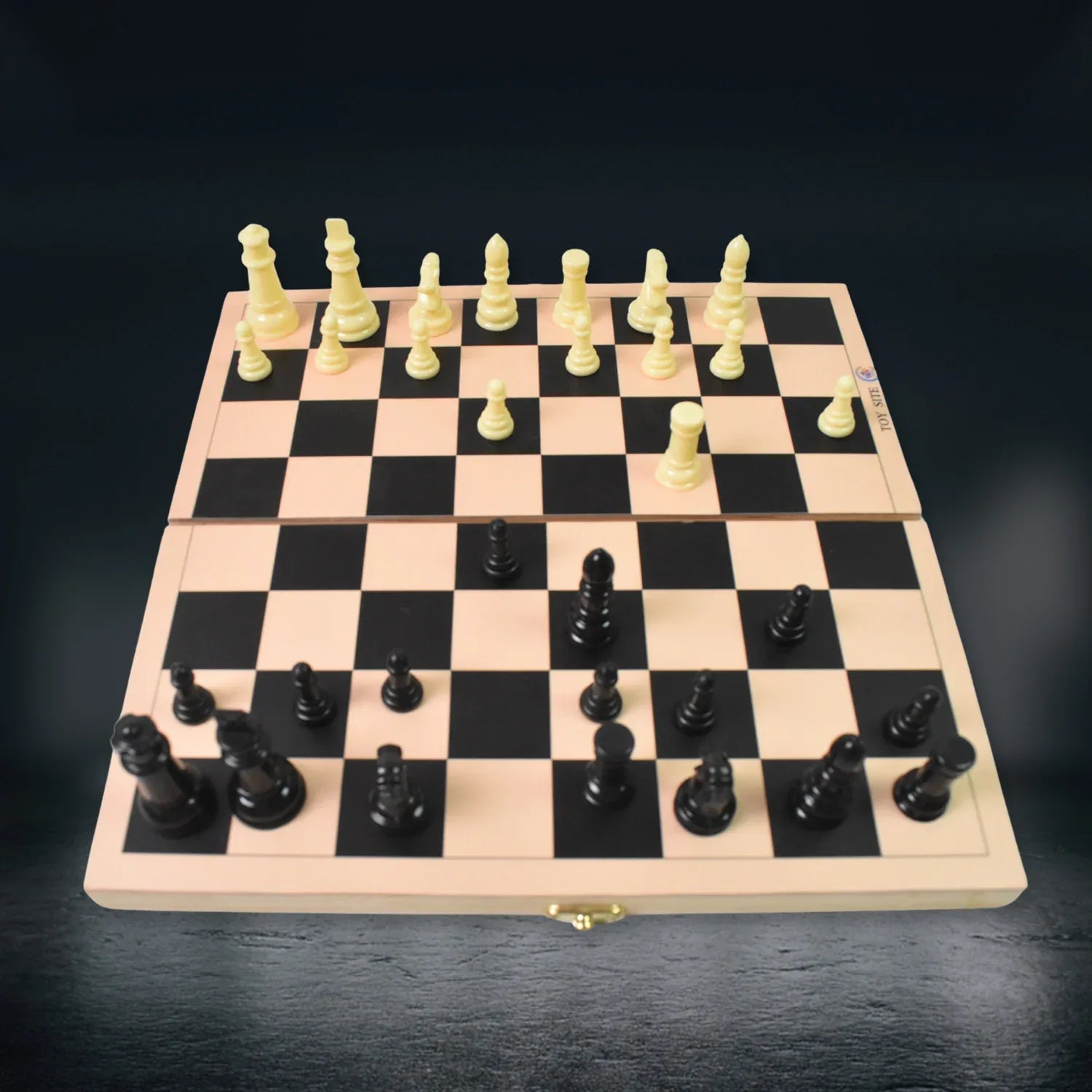 Folding Wooden Chess Board Set (30 30 Cm 1 Set) - Zidbik