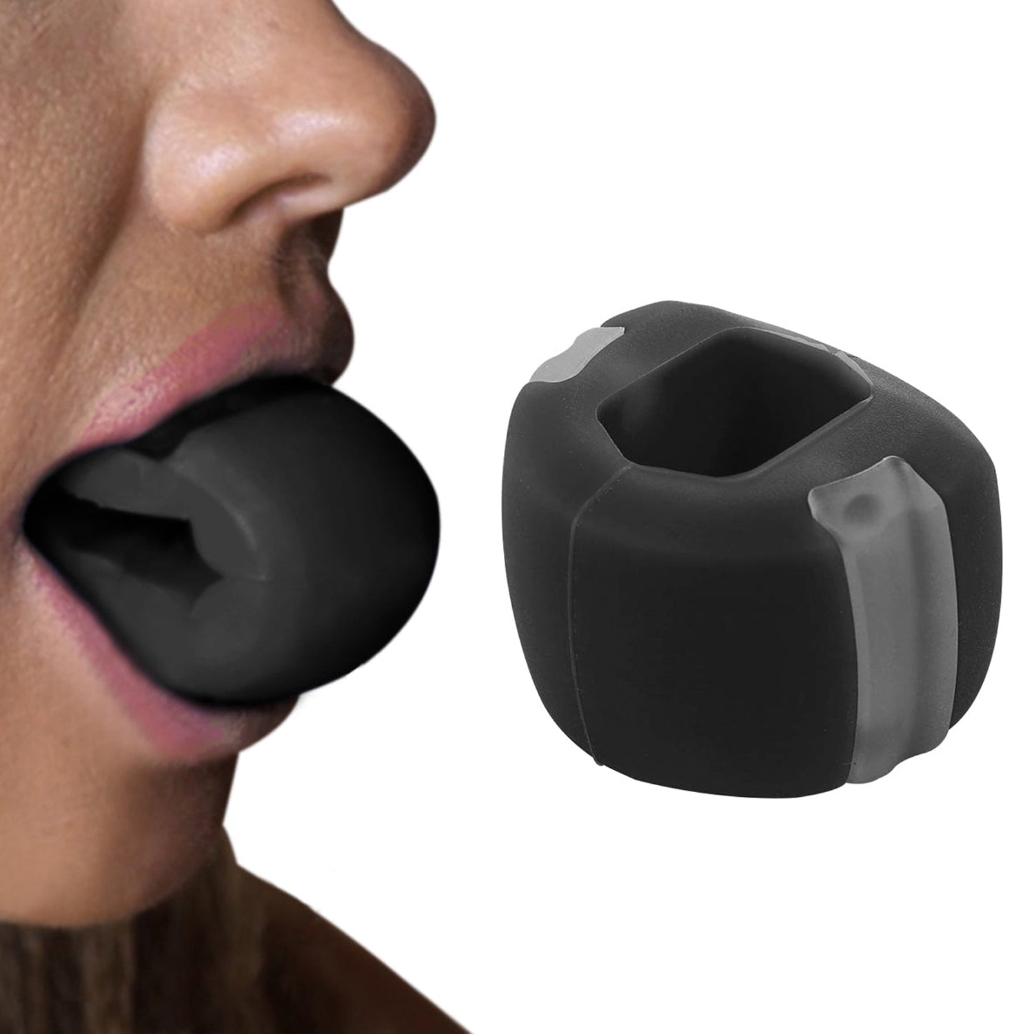 6101v Cn Blk Jaw Exerciser Used To Gain Sharp And Chiselled Jawline Easily And Fast. - Zidbik