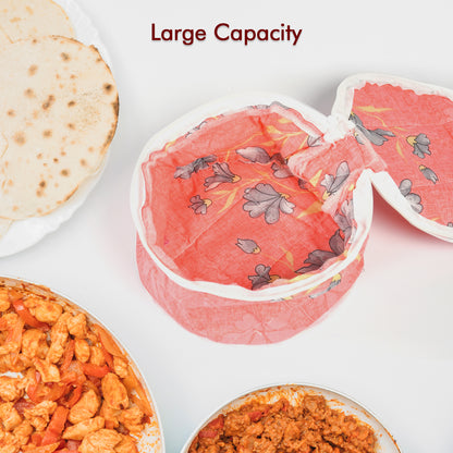 5315 Hot Chapatti Box  Roti Cotton Cloth Casserole  Basket  Washable  Roti Rumals With Multi Color - Zidbik