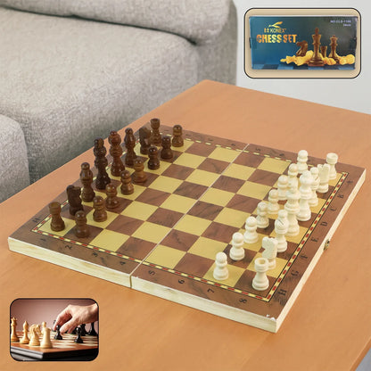 Foldable Wooden Chess Board Set (30 30 Cm 1 Set) - Zidbik