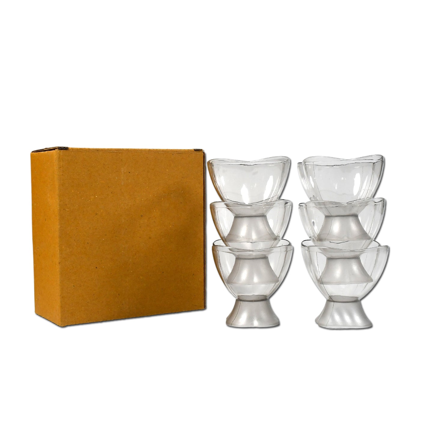 5341 Serving Dessert Bowl Ice Cream Salad Fruit Bowl - 6pcs Serving Dessert Bowl Ice Cream Salad Fruit Bowl - 6pcs ( Brown Box) - Zidbik