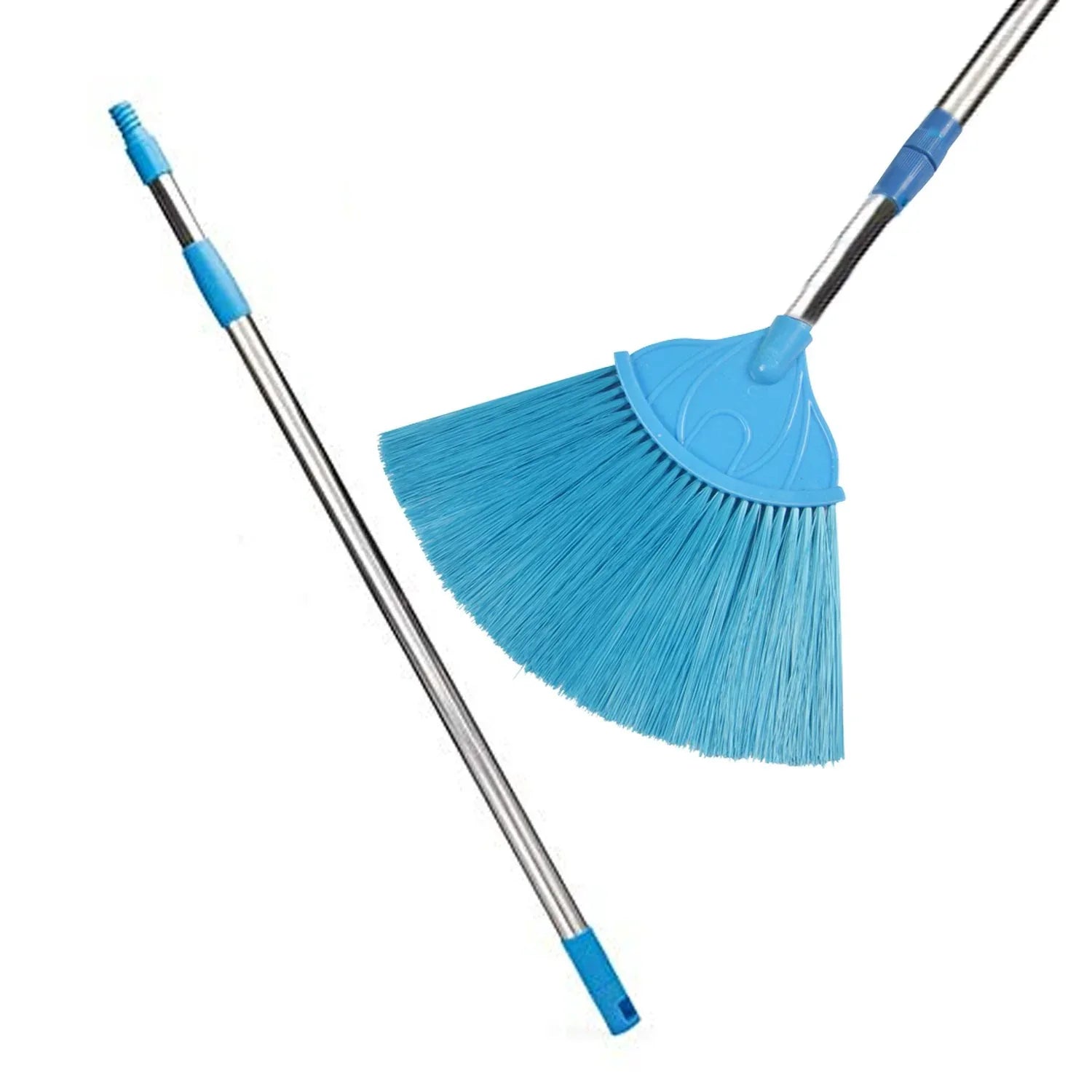 4699 Broom With Long Stainless Steel Rod And Extendable Cobweb Cleaner Stick - Zidbik