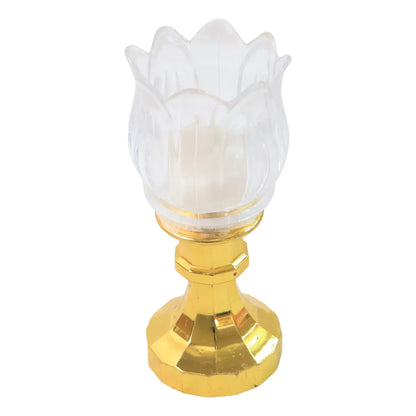 Premium Lotus Shaped Led Decorative Lamp With Stand - Zidbik