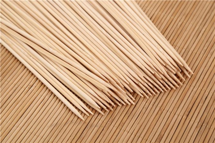 1100 Camping Wooden Color Bamboo Bbq Skewers Barbecue Shish Kabob Sticks Fruit Kebab Meat Party Fountain Bamboo Bbq Sticks Skewers Wooden (20cm) - Zidbik
