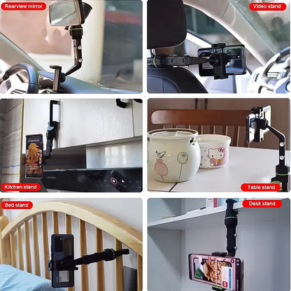 Multifunctional Car Rear View 360 Rotatable Mobile Holder - Zidbik