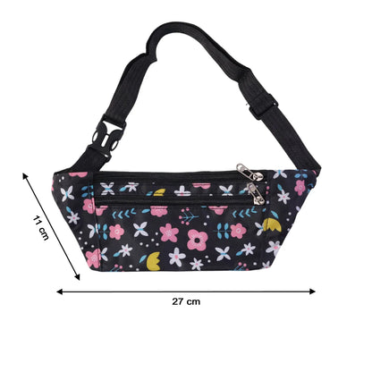 Floral Print Adjustable Waist Bag Fanny Pack (1 Pc) - Zidbik