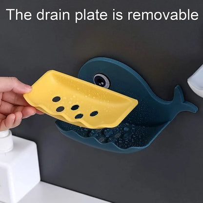 4044 Fish Shape Double Layer Adhesive Waterproof Wall Mounted Soap Bar Holder Stand Rack For Bathroom Shower Wall Kitchen - Zidbik