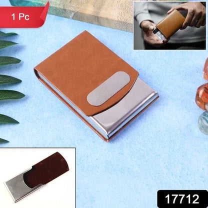 Premium Leather Finish Visiting Card Holder (1 Pc) - Zidbik