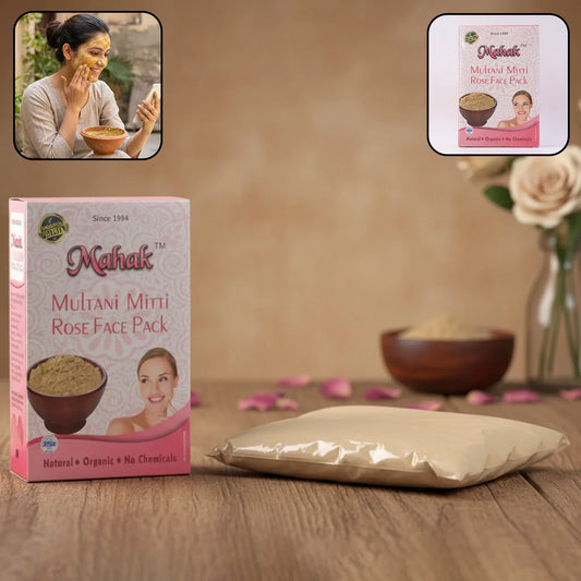 Herbal Multani Mitti Rose Based Face Pack 80 Gm - Zidbik
