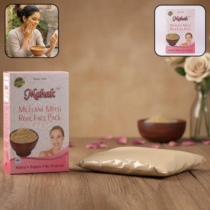 Herbal Multani Mitti Rose Based Face Pack 80 Gm - Zidbik