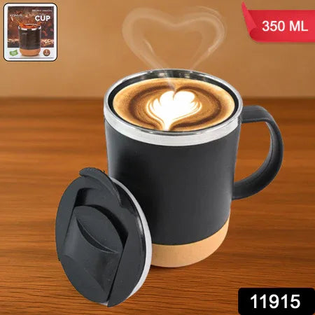 Insulated Coffee Mug With Spill-proof Lid (Approx 350ml  1 Pc) - Zidbik